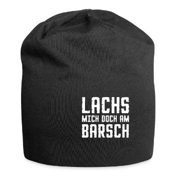 Lachs Mich Doch Am Barsch Fischer Spruch Witzig - Jersey-Beanie - Schwarz - Vorne