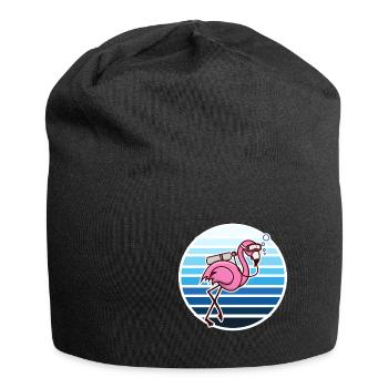 Flamingo Taucher Schnorcheln Geschenk - Bonnet en jersey - noir - Devant