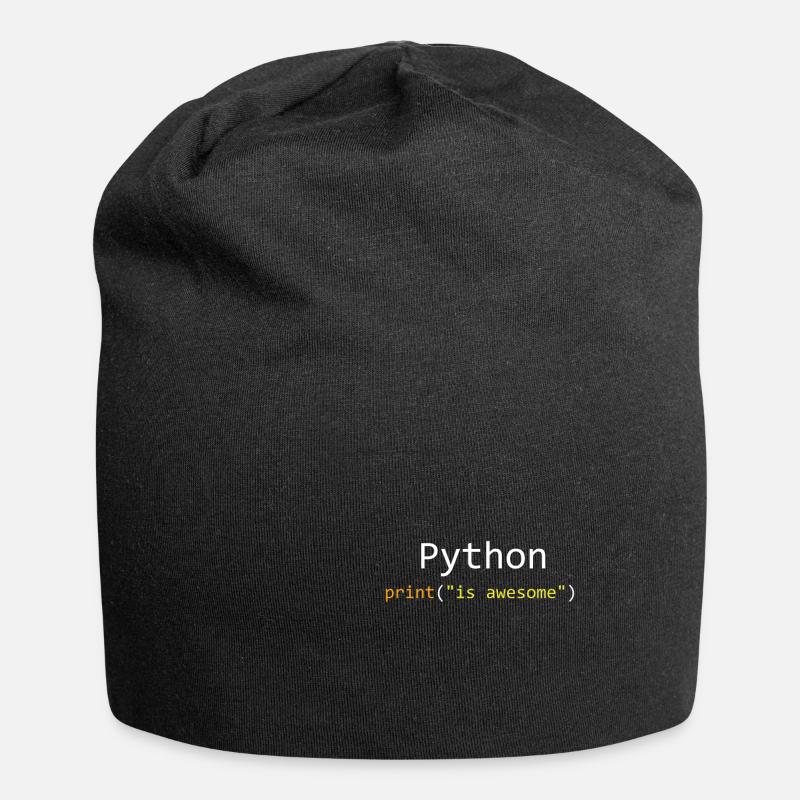 Python is awesome - Bonnet en jersey - noir