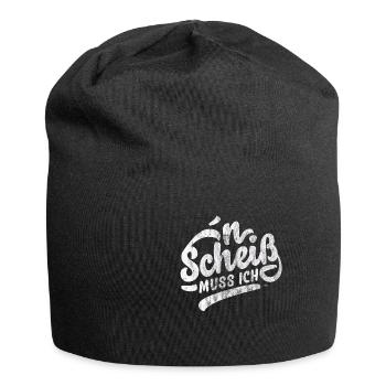 N SCHEIß MUSS LUSTIGE PROVOKANTE SPRÜCHE GESCHENKE - Jersey-Beanie - Schwarz - Vorne