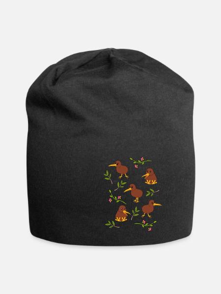 Neuseeland - Jersey-Beanie - Schwarz