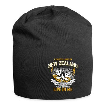Neuseeland - Jersey-Beanie - Schwarz - Vorne