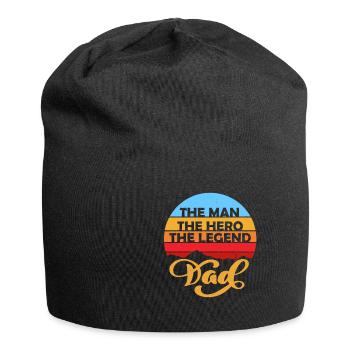 Papa L'homme Le héros La légende Fête des pères - Bonnet en jersey - noir - Devant