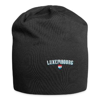 Luxembourg print | Luxembourger Flag graphic - Jersey Beanie - black - Front