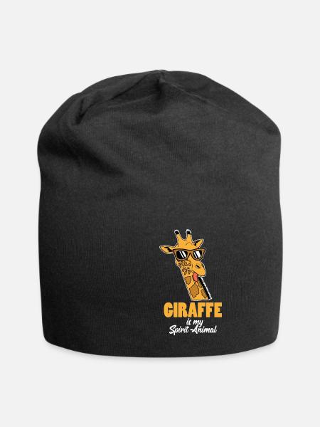 Giraffe - Jersey-Beanie - Schwarz
