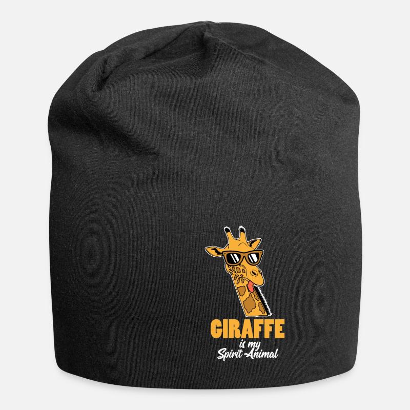 Giraffe - Jersey-Beanie - Schwarz