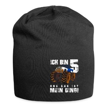 Ich bin 5 und das ist mein Ding, Jungen Geburtstag - Jersey-Beanie - Schwarz - Vorne