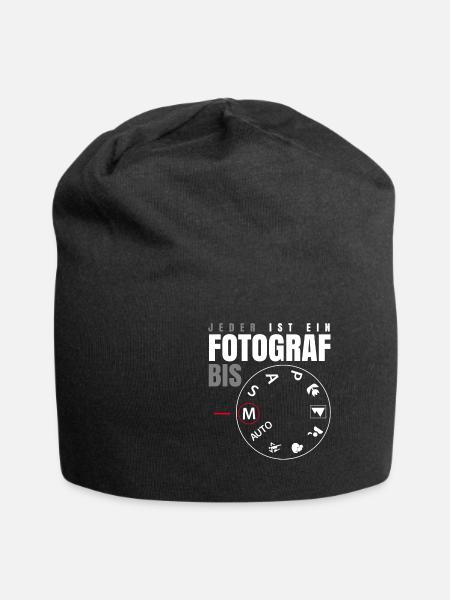 Jeder ist ein Fotograf bis das manuelles Rädchen - Jersey-Beanie - Schwarz