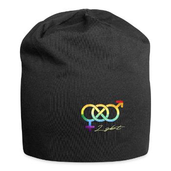 LGBT - Jersey-Beanie - Schwarz - Vorne