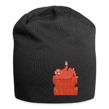 Faultier Faultiere Chill dein Leben Geschenk - Jersey-Beanie - Schwarz - Vorne