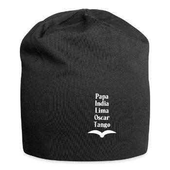 Pilot alphabet PILOT | Flight ticket gift - Jersey Beanie - black - Front