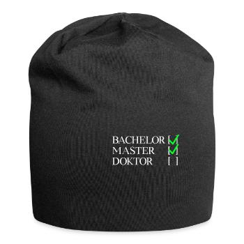 Bachelor Master Doktor | Masterabschluss Geschenk - Jersey-Beanie - Schwarz - Vorne