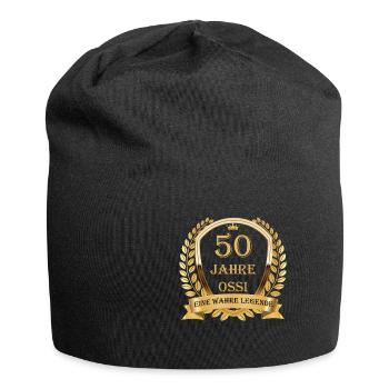 50 Geburtstag , 50 Jahre Ossi, DDR Legende - Jersey-Beanie - Schwarz - Vorne