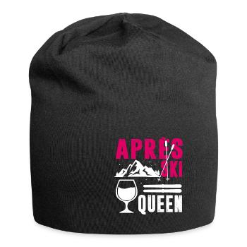 Apres Ski Queen,Party Outfit Costume Winter Saufen - Jersey-Beanie - Schwarz - Vorne