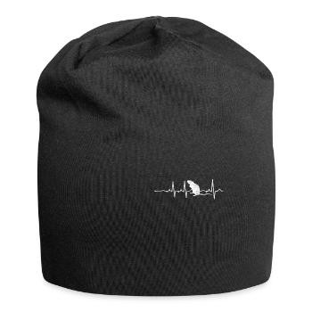 Ratten Herzschlag - Jersey-Beanie - Schwarz - Vorne