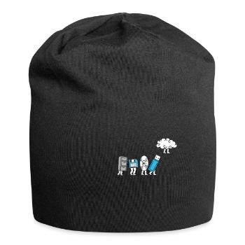 Cloud Computing Evolution Computer Development - Jersey Beanie - black - Front