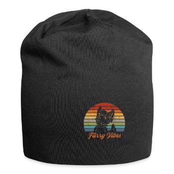 Retro Furry Vibes Furry Fandom Fursuit Furries - Jersey Beanie - black - Front
