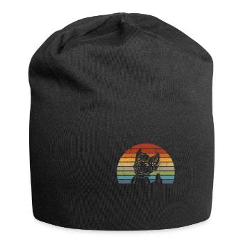 Retro Furry Fox Furry Fandom Fursuit Furries - Jersey Beanie - black - Front