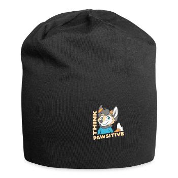 Think Pawsitive Furries Furry Fandom Fursuit Hugs - Jersey Beanie - black - Front
