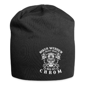 BIker werden nicht grau, das ist chrom - Jersey-Beanie - Schwarz - Vorne