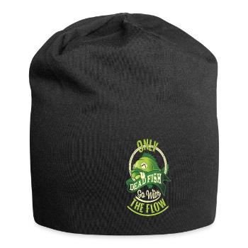 ONLY DEAD FISH SO WITH THE FLOW - Jersey Beanie - black - Front