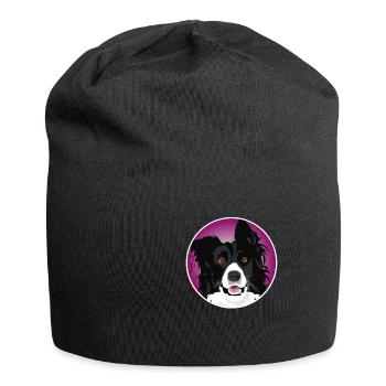 Border Collie Hund cool - Jersey-Beanie - Schwarz - Vorne