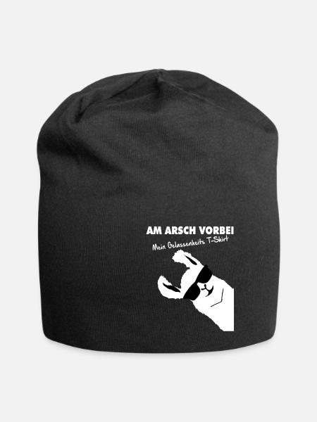 AM ARSCH VORBEI GELASSENHEIT SARKASMUS ARBEIT FUN - Jersey-Beanie - Schwarz