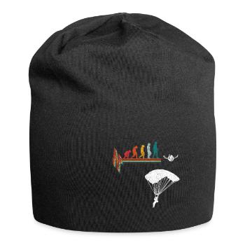 Skydiving Vintage Retro Evolution - Jersey Beanie - black - Front