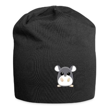 Doux Chinchilla - Bonnet en jersey - noir - Devant