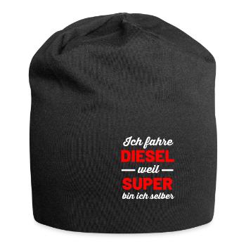 Auto - Jersey-Beanie - Schwarz - Vorne
