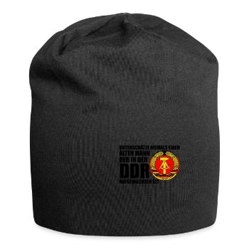 Alter Mann aus der DDR - Jersey-Beanie - Schwarz - Vorne
