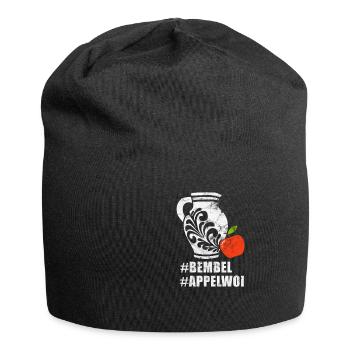 Hessischer Äppelwoi Bembel Lustiges Hessen - Jersey-Beanie - Schwarz - Vorne