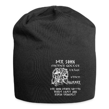 Odins Sohn Hammer Nordische MythologieWikinger - Jersey-Beanie - Schwarz - Vorne