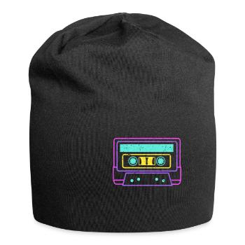 Retro Tape Vintage Kassette - Jersey-Beanie - Schwarz - Vorne