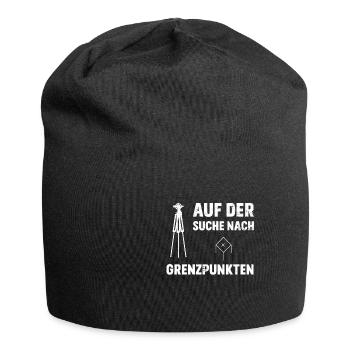 Auf der Suche nach Grenzpunkten Vermesser - Jersey-Beanie - Schwarz - Vorne