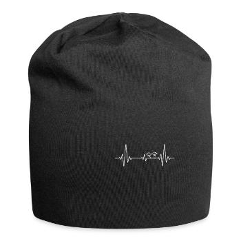 Champignons Heartbeat - Champignon cadeau sélecteur - Bonnet en jersey - noir - Devant