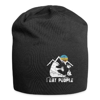 Je déteste les gens Je mange des gens Camping Geschnek Randonnée - Bonnet en jersey - noir - Devant