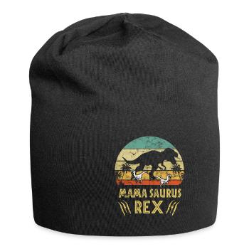 Mama Saurus Rex Dino Muttertag Geschenk Oma T-rex - Jersey-Beanie - Schwarz - Vorne