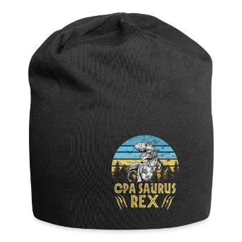 Opa Opasaurus Familie Vintage Retro Dinosaurier - Jersey-Beanie - Schwarz - Vorne
