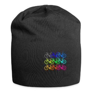 Fahrrad design bunt - Jersey-Beanie - Schwarz - Vorne