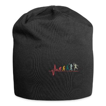 Vintage retro heartbeat evolution handball - Jersey Beanie - black - Front