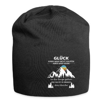 Glück kann man nicht kaufen Bergen - Jersey-Beanie - Schwarz - Vorne