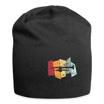 Vintage Trumpet Gift Musician Blues Retro - Jersey Beanie - black - Front
