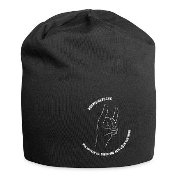 SCHWEIGEFUCHS Kinder Lehrerin Fuchs Spruch Neu - Jersey-Beanie - Schwarz - Vorne