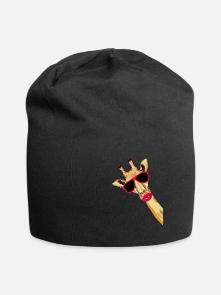Giraffe Fun pour femmes et filles - Bonnet en jersey - noir