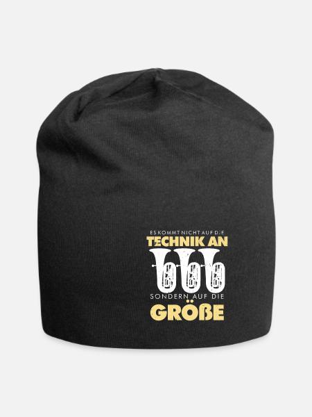 Tuba nicht auf die Technik Blasmusik Tubist Tuba - Jersey-Beanie - Schwarz