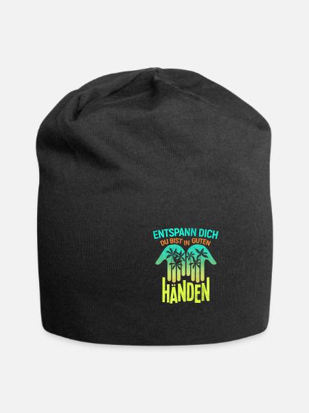 Du bist in guten Händen Physiotherapie - Jersey-Beanie - Schwarz