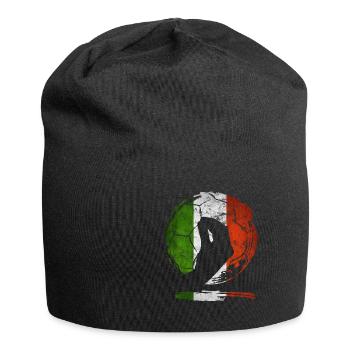 Italienische Flagge Fußball Handgeste CAPISCI - Jersey-Beanie - Schwarz - Vorne