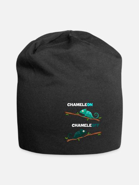 Chameleon Chameleoff - Dire drôle de caméléon - Bonnet en jersey - noir