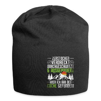 Geocache Geocaching - Jersey-Beanie - Schwarz - Vorne